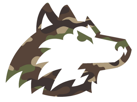 Northern Illinois Huskies WOODLAND CAMO CAMOUFLAGE Team Logo Premium DieCut Vinyl Decal PICK SIZE
