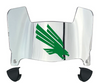North Texas Mean Green Mini Football Helmet Visor Shield w/ Clips - PICK VISOR & LOGO COLOR - SportsJewelryProShop