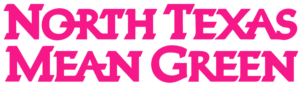 North Texas Mean Green Hot Pink Team Name Logo Premium DieCut Vinyl Decal PICK SIZE