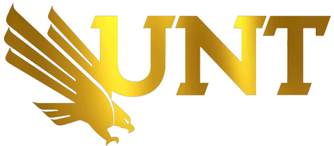 North Texas Mean Green GOLD CHROME MIRROR UNT Logo Premium DieCut Vinyl Decal PICK SIZE