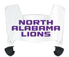 North Alabama Lions Mini Football Helmet Visor Shield w/ Clips - PICK VISOR & LOGO COLOR