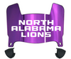 North Alabama Lions Mini Football Helmet Visor Shield w/ Clips - PICK VISOR & LOGO COLOR