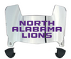 North Alabama Lions Mini Football Helmet Visor Shield w/ Clips - PICK VISOR & LOGO COLOR