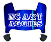 North Carolina AT&T Aggies Mini Football Helmet Visor Shield w/ Clips - PICK VISOR & LOGO COLOR