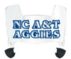 North Carolina AT&T Aggies Mini Football Helmet Visor Shield w/ Clips - PICK VISOR & LOGO COLOR