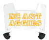 North Carolina AT&T Aggies Mini Football Helmet Visor Shield w/ Clips - PICK VISOR & LOGO COLOR