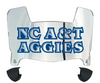 North Carolina AT&T Aggies Mini Football Helmet Visor Shield w/ Clips - PICK VISOR & LOGO COLOR