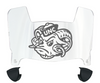 North Carolina Tar Heels Mini Football Helmet Visor Shield w/ Clips - PICK VISOR & LOGO COLOR