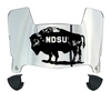 North Dakota State Bison Mini Football Helmet Visor Shield w/ Clips - PICK VISOR & LOGO COLOR