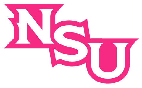 Northwestern State Demons HOT PINK Team Logo Premium DieCut Vinyl Decal PICK SIZE