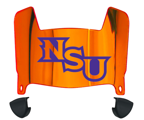 Northwestern State Demons Mini Football Helmet Visor Shield w/ Clips - PICK VISOR & LOGO COLOR