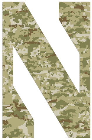 Northwestern Wildcats Team Logo Salute to Service Camouflage Camo Vinyl Decal PICK SIZE