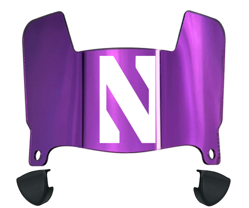 Northwestern Wildcats Mini Football Helmet Visor Shield w/ Clips - PICK VISOR & LOGO COLOR