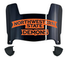 Northwestern State Demons Mini Football Helmet Visor Shield w/ Clips - PICK VISOR & LOGO COLOR
