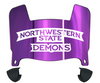 Northwestern State Demons Mini Football Helmet Visor Shield w/ Clips - PICK VISOR & LOGO COLOR