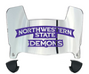 Northwestern State Demons Mini Football Helmet Visor Shield w/ Clips - PICK VISOR & LOGO COLOR
