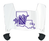 Northwestern State Demons Mini Football Helmet Visor Shield w/ Clips - PICK VISOR & LOGO COLOR