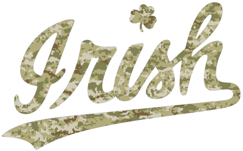 Notre Dame Fighting Irish Script Logo Salute to Service Camouflage Camo Vinyl Decal PICK SIZE