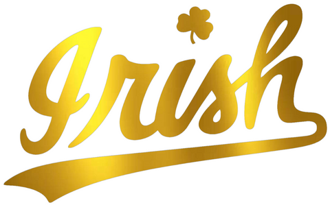 Notre Dame Fighting Irish GOLD CHROME MIRROR Script Logo Premium DieCut Vinyl Decal PICK SIZE