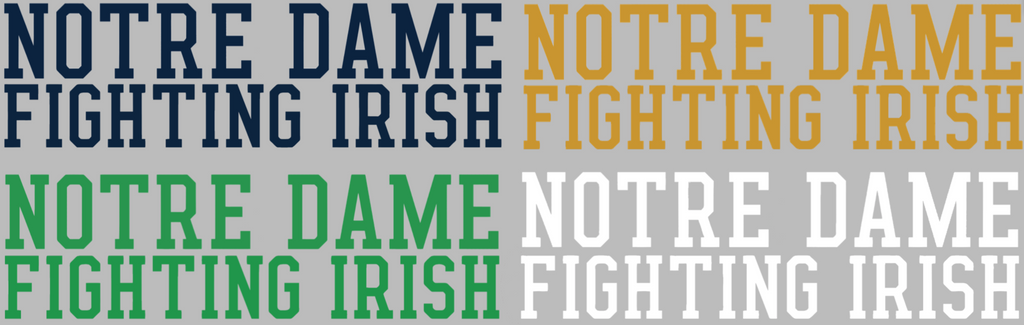 Notre Dame Fighting Irish Team Name Logo Premium DieCut Vinyl Decal PICK COLOR & SIZE