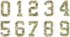 CAMOUFLAGE CAMO Custom Sports Jersey Style Number Vinyl Decal  - Pick Your Number & Size