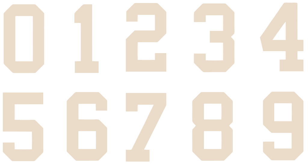 CREAM Custom Sports Jersey Style Number Vinyl Decal  - Pick Your Number & Size