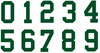 DARK GREEN Custom Sports Jersey Style Number Vinyl Decal  - Pick Your Number & Size