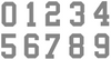 GRAY Custom Sports Jersey Style Number Vinyl Decal  - Pick Your Number & Size