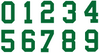 GREEN Custom Sports Jersey Style Number Vinyl Decal  - Pick Your Number & Size