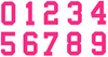 HOT PINK Custom Sports Jersey Style Number Vinyl Decal  - Pick Your Number & Size