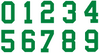 LIGHT GREEN Custom Sports Jersey Style Number Vinyl Decal  - Pick Your Number & Size