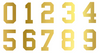 METALLIC GOLD Custom Sports Jersey Style Number Vinyl Decal  - Pick Your Number & Size