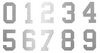 METALLIC SILVER Custom Sports Jersey Style Number Vinyl Decal  - Pick Your Number & Size