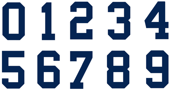 NAVY BLUE Custom Sports Jersey Style Number Vinyl Decal  - Pick Your Number & Size
