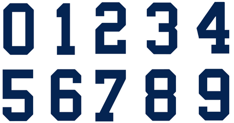 NAVY BLUE Custom Sports Jersey Style Number Vinyl Decal  - Pick Your Number & Size