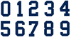 NAVY BLUE Custom Sports Jersey Style Number Vinyl Decal  - Pick Your Number & Size
