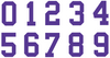 PURPLE Custom Sports Jersey Style Number Vinyl Decal  - Pick Your Number & Size