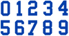 ROYAL BLUE Custom Sports Jersey Style Number Vinyl Decal  - Pick Your Number & Size