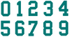 TEAL Custom Sports Jersey Style Number Vinyl Decal  - Pick Your Number & Size