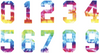 TIE DYE Custom Sports Jersey Style Number Vinyl Decal  - Pick Your Number & Size
