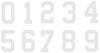 WHITE Custom Sports Jersey Style Number Vinyl Decal  - Pick Your Number & Size