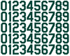 Oakland Athletics Baseball Helmet Jersey Style Vinyl Number Decal Sheet Set of 50 #0-9 - Pick Color & Size