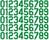 Oakland Athletics Baseball Helmet Jersey Style Vinyl Number Decal Sheet Set of 50 #0-9 - Pick Color & Size