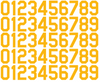 Oakland Athletics Baseball Helmet Jersey Style Vinyl Number Decal Sheet Set of 50 #0-9 - Pick Color & Size