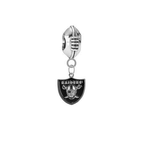 Oakland Raiders 3D Football Universal European Bracelet Charm (Pandora Compatible)