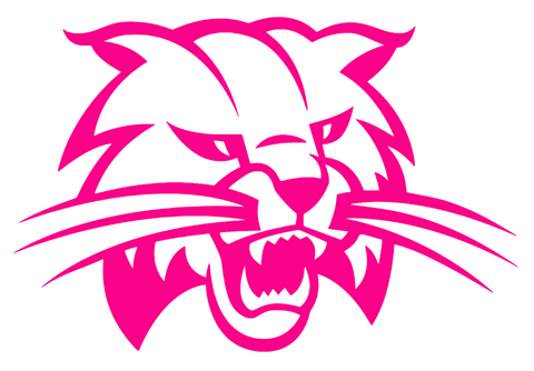 Ohio Bobcats HOT PINK Mascot Logo Premium DieCut Vinyl Decal PICK SIZE