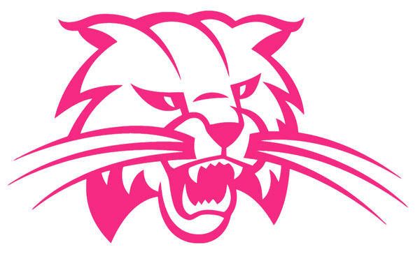 Ohio Bobcats HOT PINK Mascot Logo Premium DieCut Vinyl Decal PICK SIZE