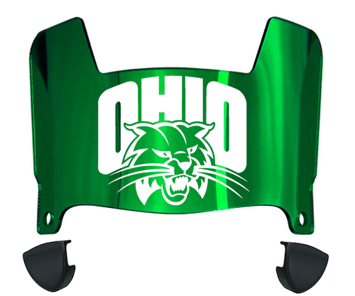 Ohio Bobcats Mini Football Helmet Visor Shield w/ Clips - PICK VISOR & LOGO COLOR