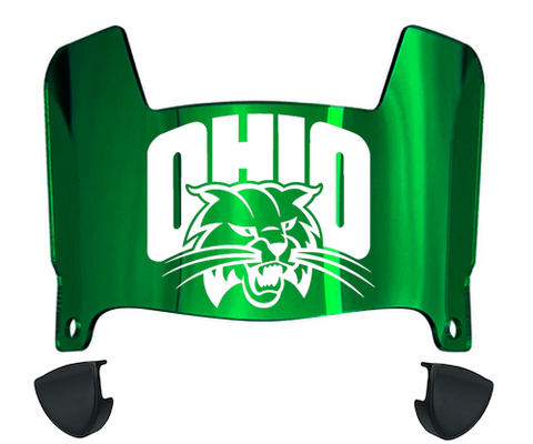 Ohio Bobcats Mini Football Helmet Visor Shield w/ Clips - PICK VISOR & LOGO COLOR