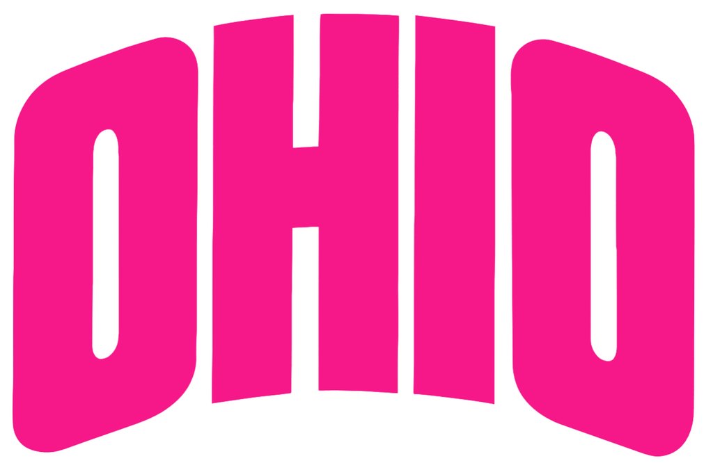 Ohio Bobcats HOT PINK Team Name Logo Premium DieCut Vinyl Decal PICK SIZE